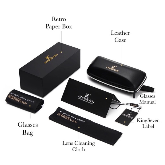 KINGSEVEN Oversized Retro Brown Gradient Crystal Gold Polarized Sunglasses - Picture 15 of 16